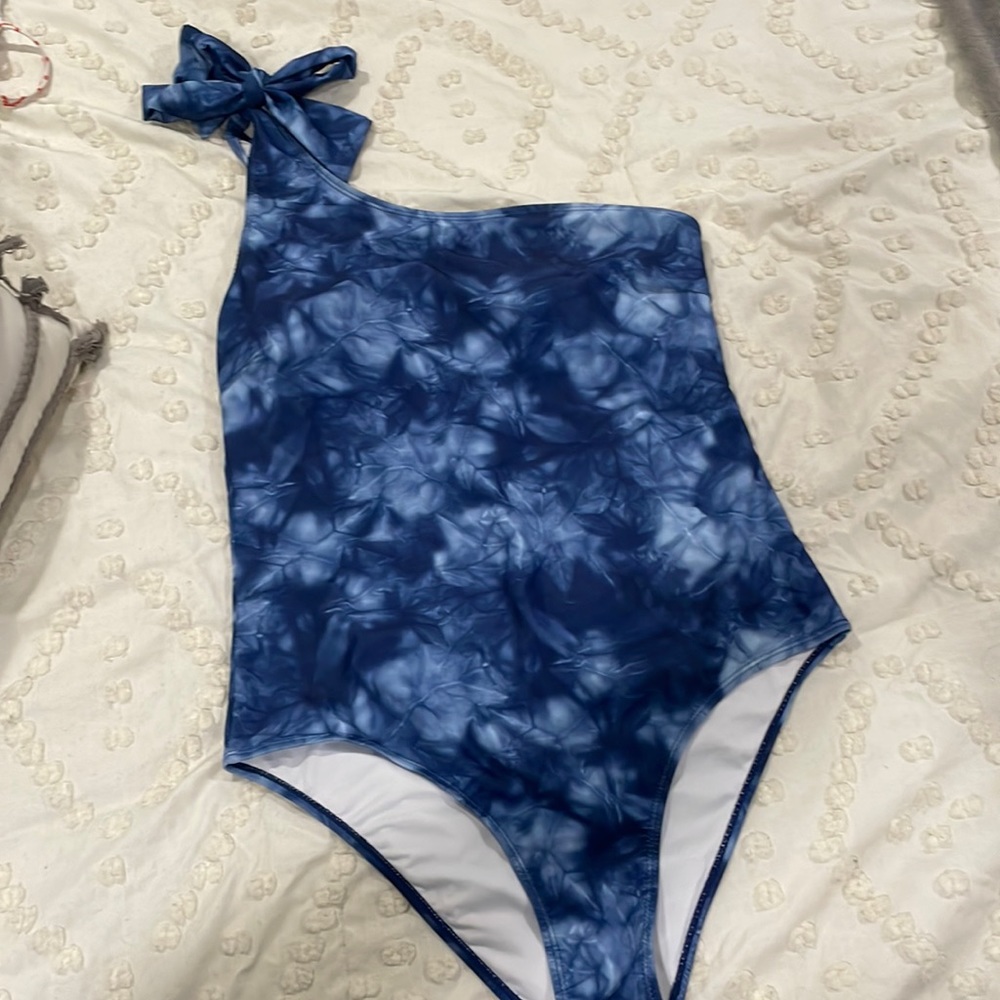 Pink lily bathing suit
